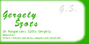 gergely szots business card
